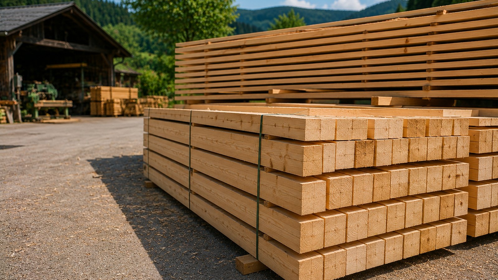 Verschiedene Holzwerkstoffplatten wie Spanplatte und OSB